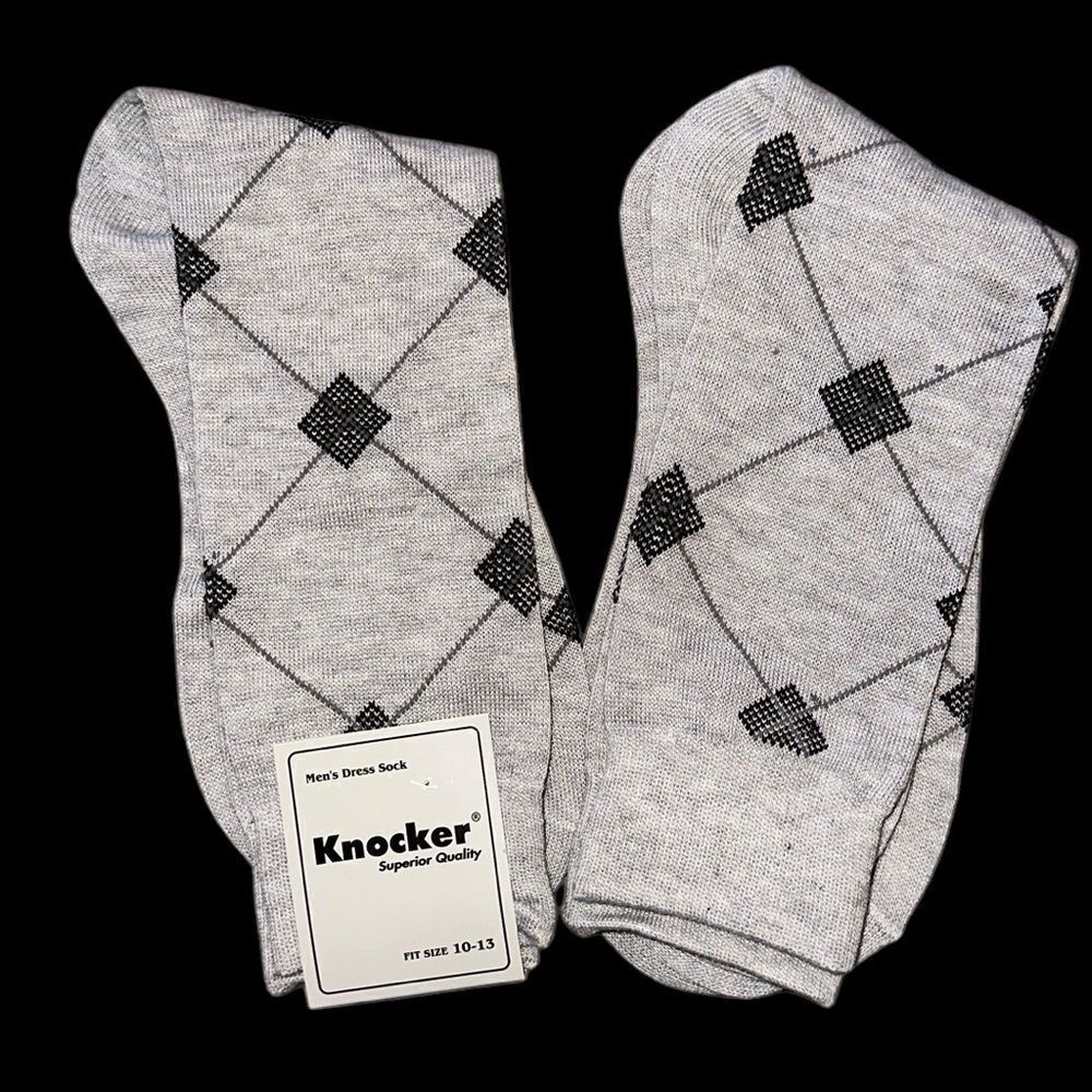 Knocker Men’s Argyle Print Dress Socks!